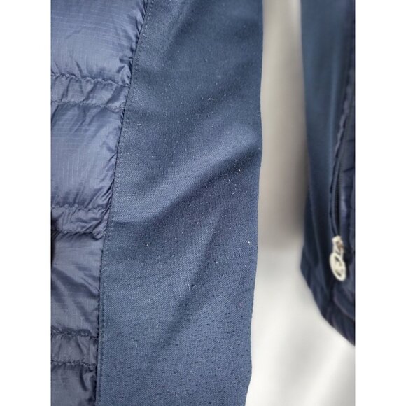 Michael Kors Down Fill Puffer Jacket Women's Sz S Navy pink accents Winter Fall - Picture 5 of 5